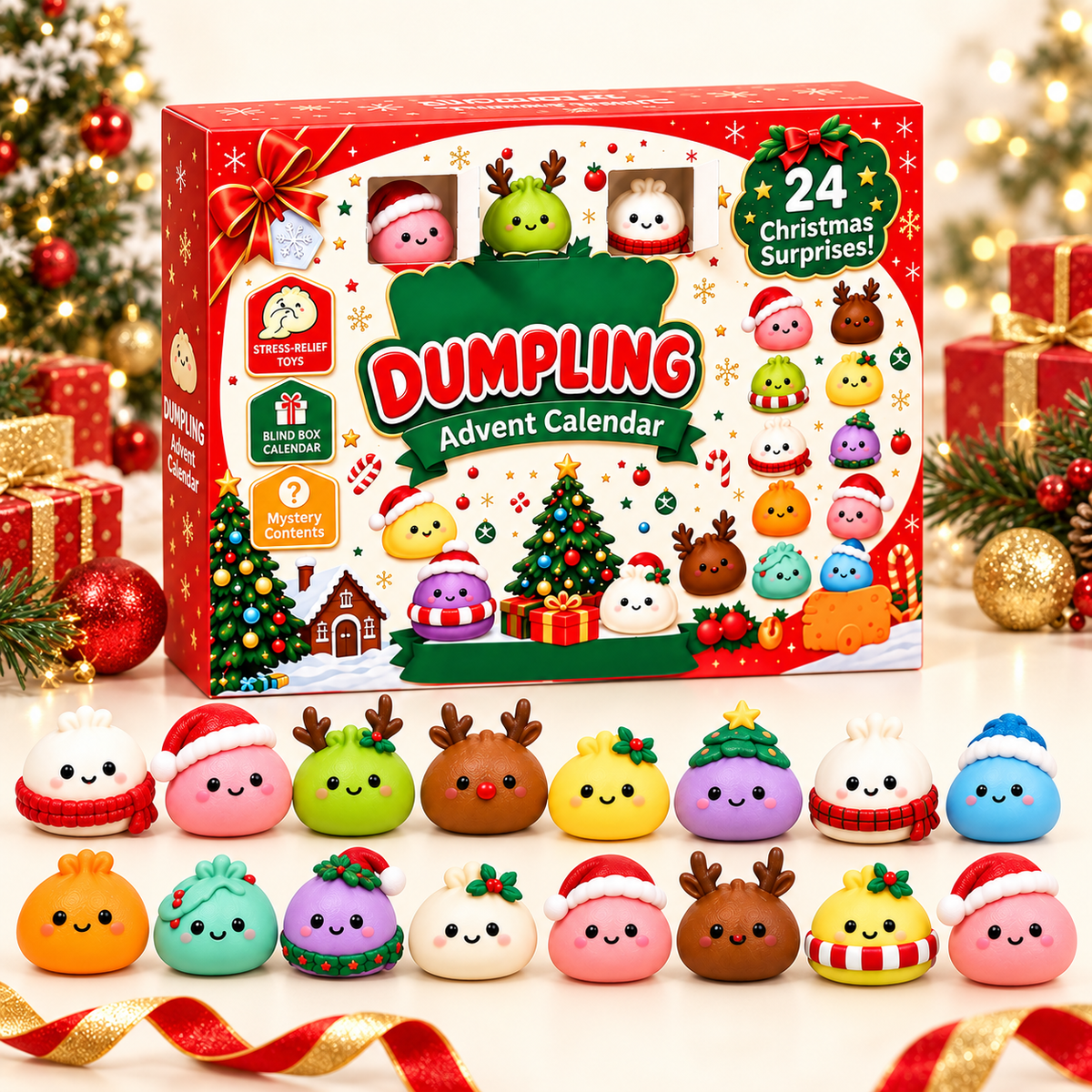 Dumpling Advent Calendar - 24 Days of Squishy Christmas Surprises